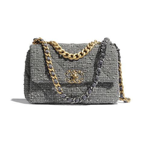 petit sac chanel pour femme|Petit sac à rabat, Tweed, agneau & métal argenté, gris  .